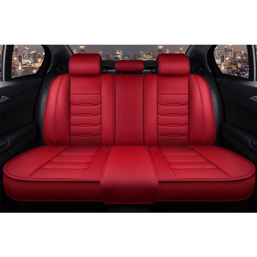 Funda de cuero para asiento de coche, accesorios para Jeep Renegade Grand Cherokee WK2 WJ 1999 2004 Compass 2007 Patriot: Rear red