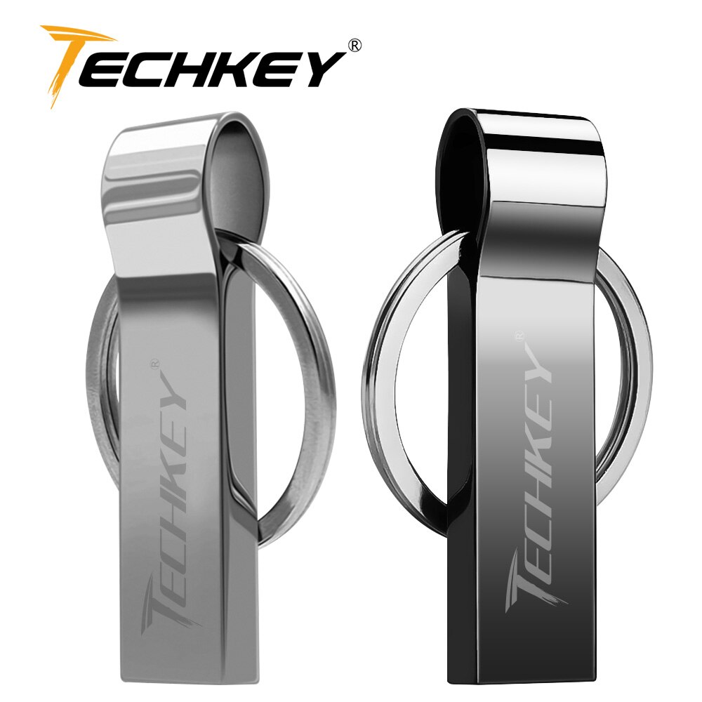 Techkey Pen Drive 8Gb 32Gb 128Gb Waterdicht Metalen Memory Stick Флешка 4Gb 16Gb 64gb Pendrive Gadżety Usb Usb 2.0
