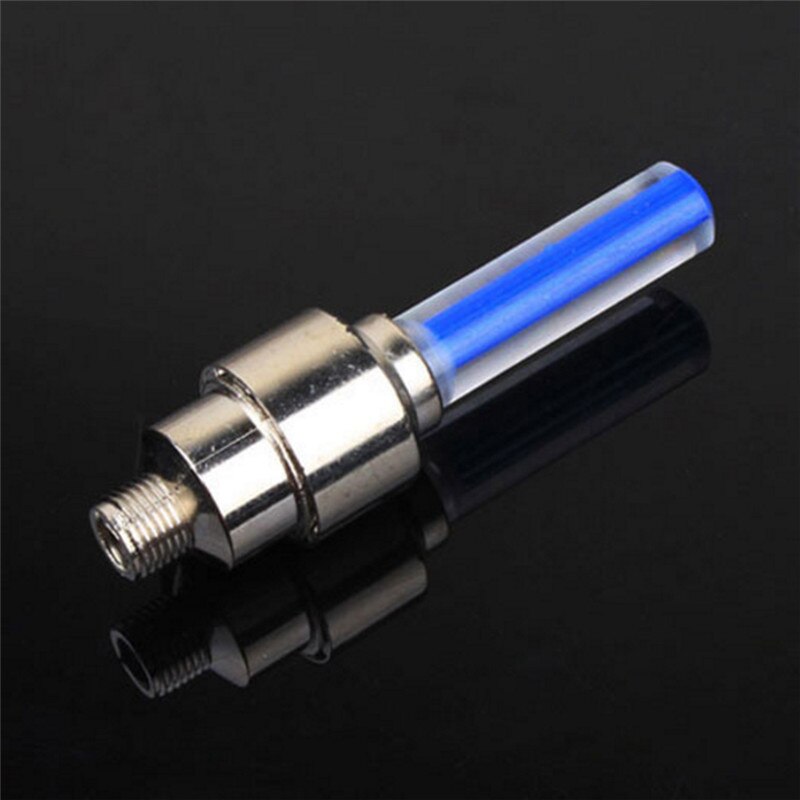 2 Stck Mini LED Fahrrad Lichter Rad Reifen Ventil Kappe Radfahren Fahrrad Sprach Licht Mit Batterie Fahrrad Zubehör: Himmel Blau