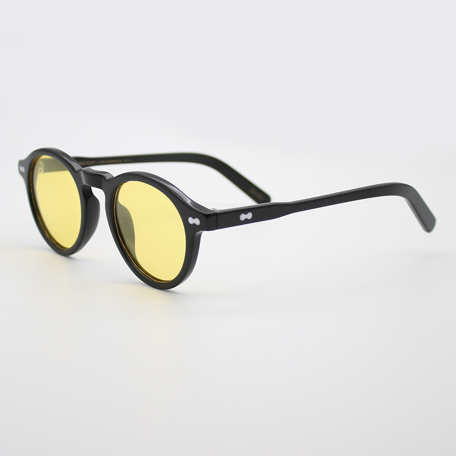 Johnny depp polarizado óculos de sol das mulheres dos homens marca luxo designer miltzen estilo óculos de sol para masculino feminino oculos: Preto / ROXO