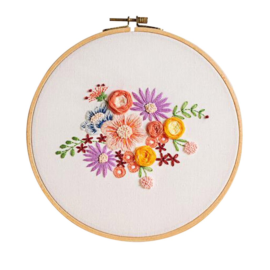 Blommor mönster gör det själv hela utbudet av broderi korsstygn set för nybörjare-handgjorda broderi gör-det-själv hantverk: I