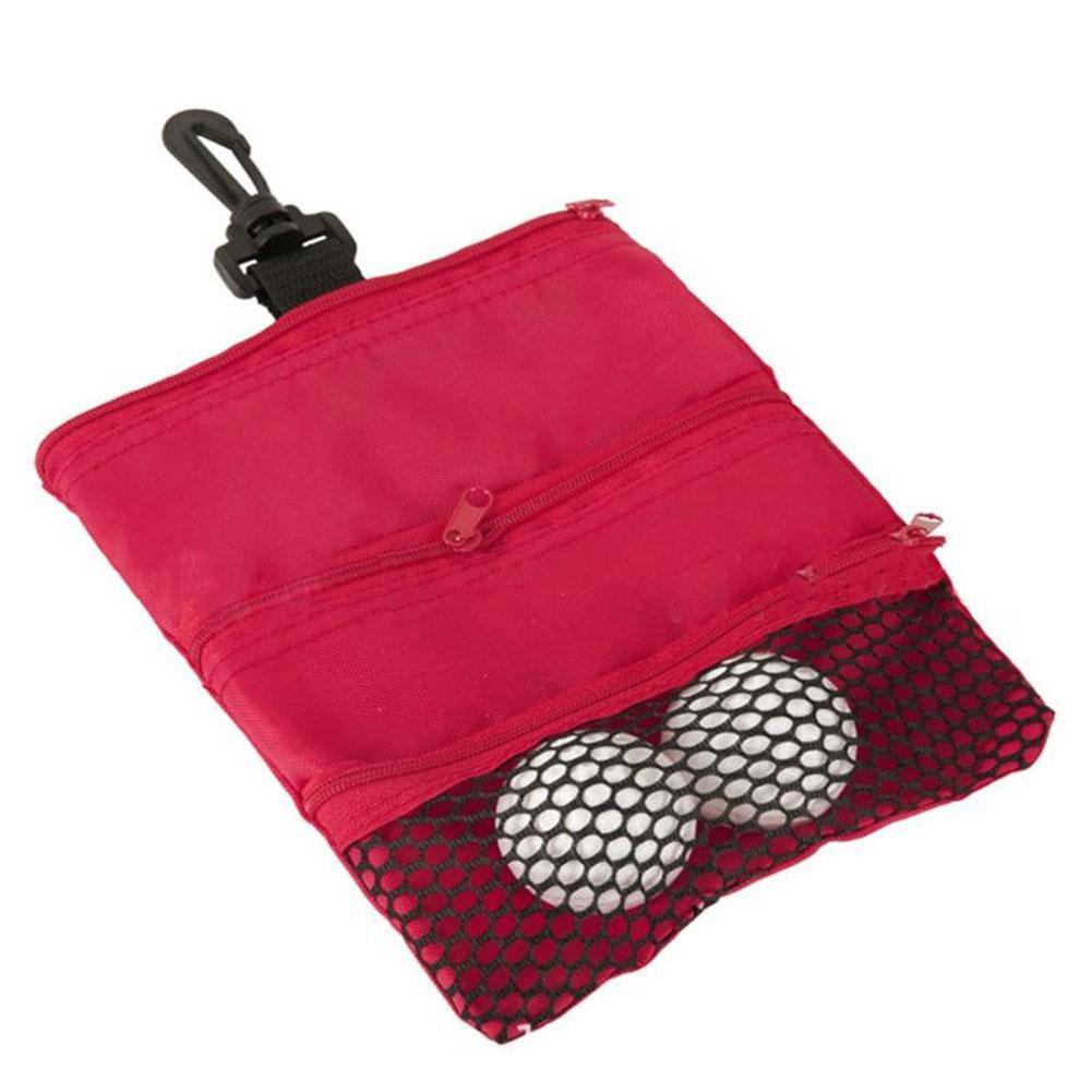 Black/Red/ Blue Portable Golf Ball Bags Holder Zipper Mesh Pouch Storage For Outdoor Training Golf Accessories Supply