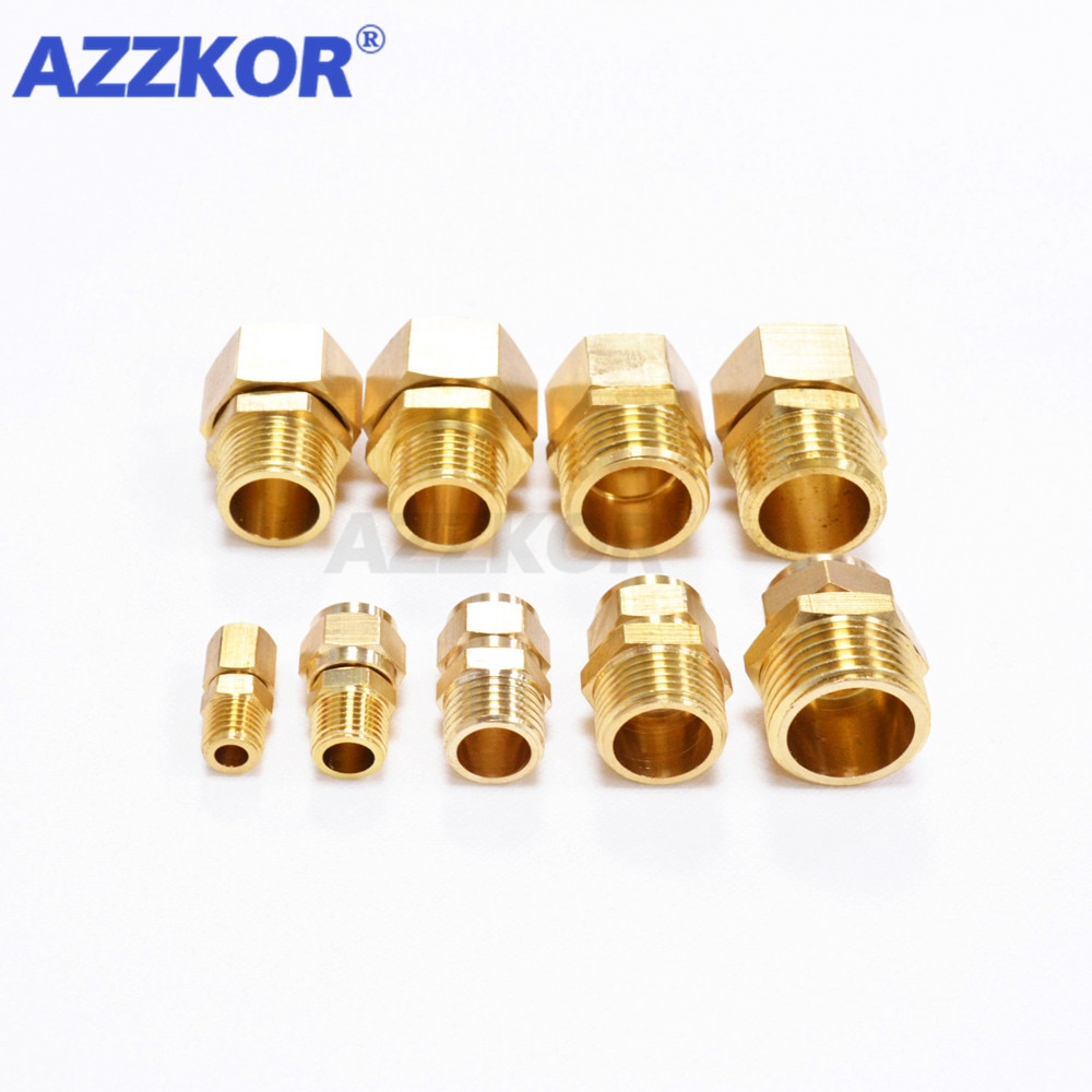 Messing buisfitting snelkoppeling tracheale vergrendeling vrouwelijke connector koperen snelschroefdraad rechte pneumatische fitting 1/4 " 1/8 " 3/8 " 1/2