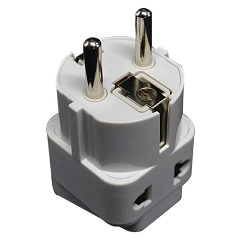 Weiß Schwarz kupfer 2in1 AU UK uns zu EU Universal- Deutschland Frankreich Indonesien Südkorea Russland Schuko Reise Stecker Adapter typ E/F: Weiß