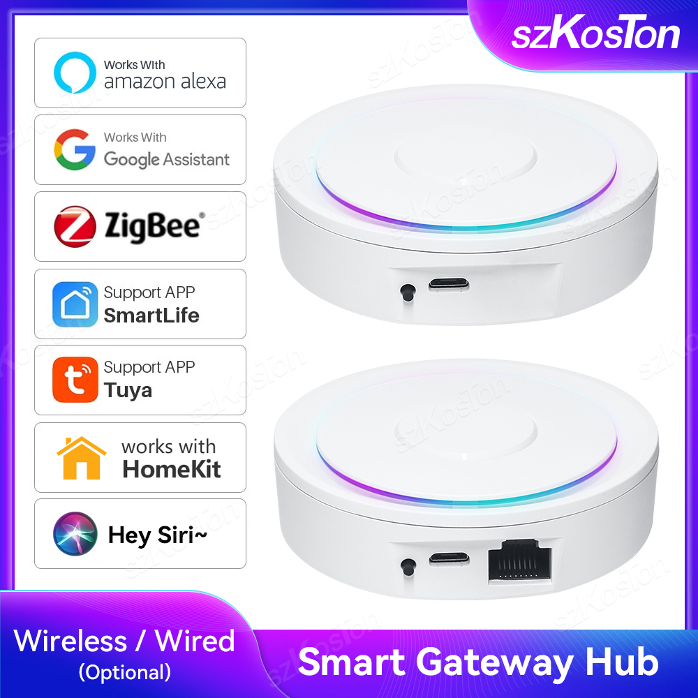 Dla Homekit Tuya Zigbee 3.0 Gateway Hub Smart Home Bridge Smart Life APP Bezprzewodowe zdalne sterowanie głosem Współpracuje z Alexa Google