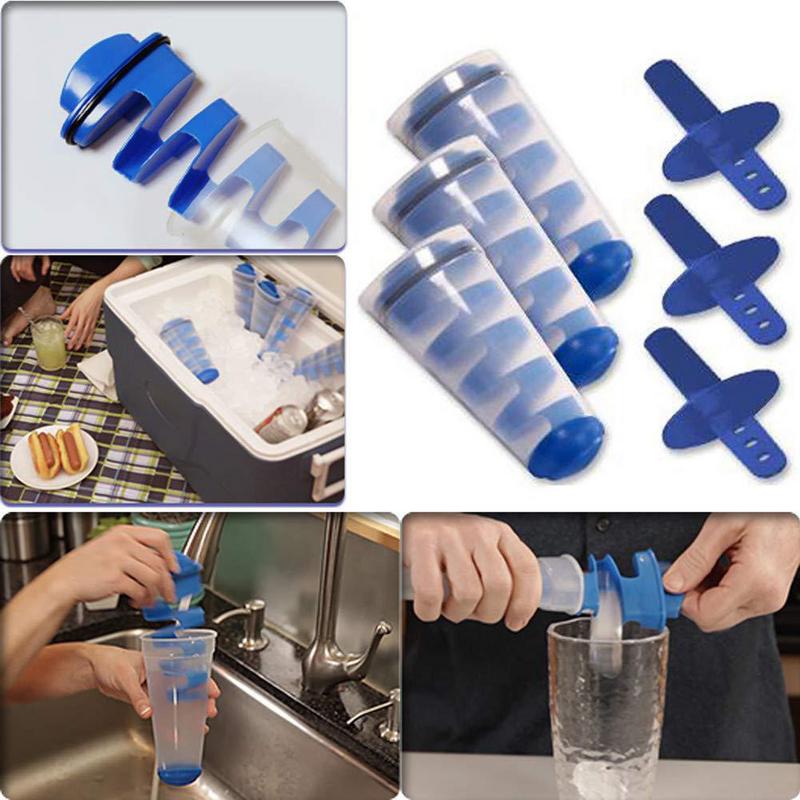 Mighty Freeze Ice Maker Tool Spiral DIY Mold Silicone Ice Bucket Portable Ice Cream Tubes Multifunctional Ice Pop Maker