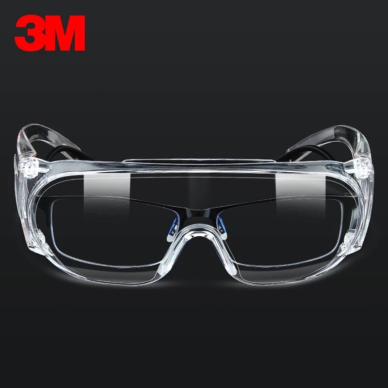 3M Originele 1611HC Veiligheidsbril Veiligheid Beschermende Bril Anti-Shock Anti-Splash Anti-Kras Platte Licht transparante Bril