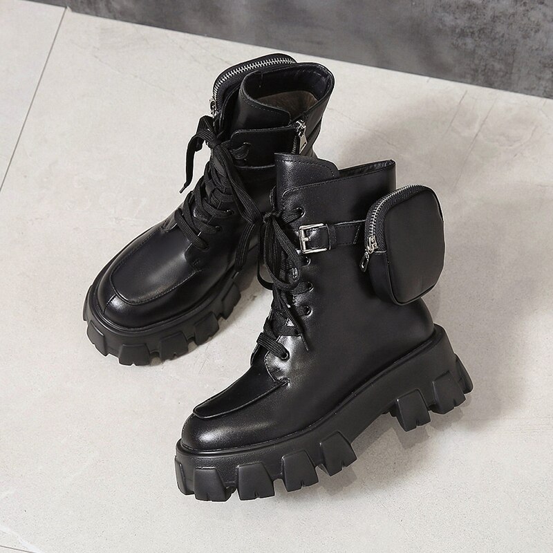 grosses bottes poche plate-forme bottes femmes bottines femme semelle poche bottines femmes Botas Mujer grande taille