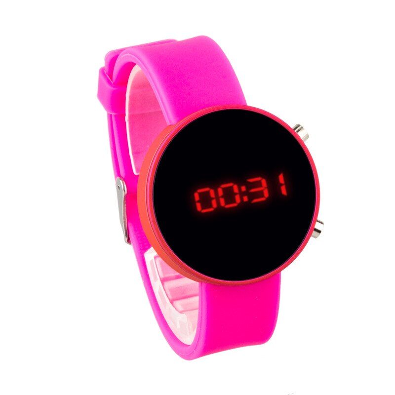 ¡Novedad de ! Reloj Digital LED electrónico Unisex con estilo para hombres y mujeres, reloj redondo rosa oro plata, zegarek damski