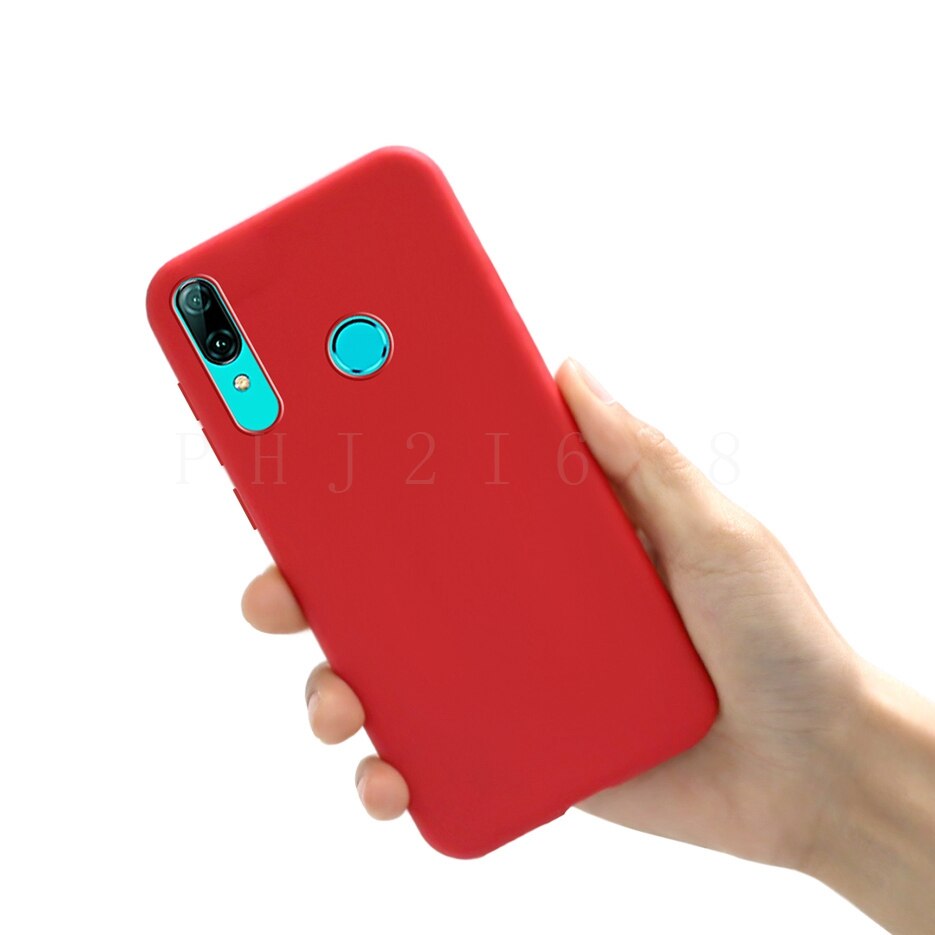 Voor Huawei P Smart Case POT-LX1 POT-LX3 Leuke Candy Soft Silicone Telefoon Gevallen Voor Huawei Psmart Back Cover 6.21 &#39;&#39;Coque: Red