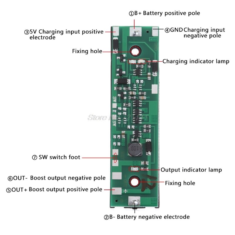 Lithium Battery Step Up Module 4 in 1 Integrated Plate 5/9/12V Oct18