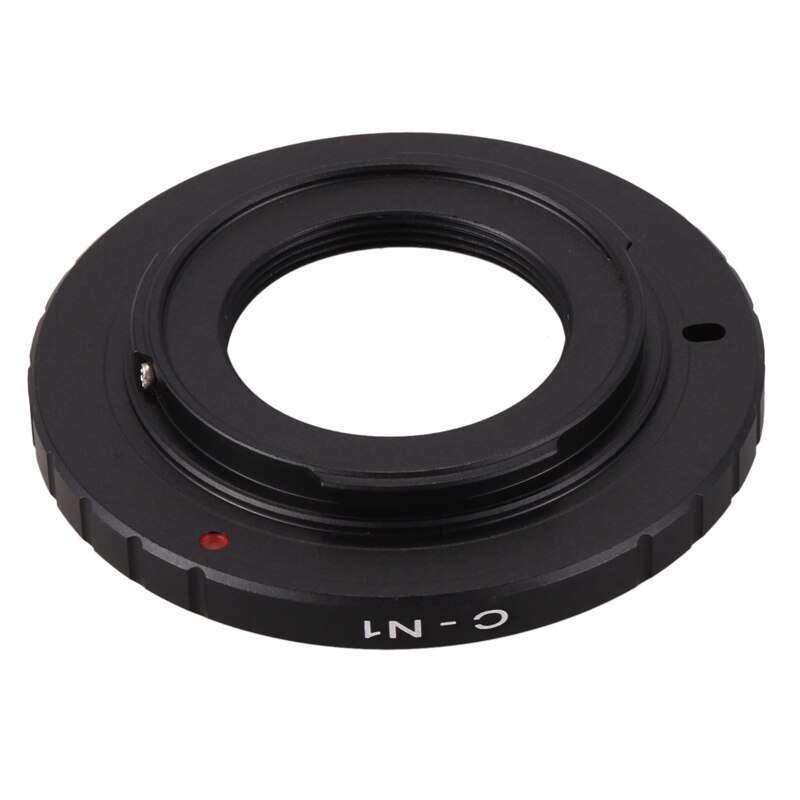 Sort 16mm c-mount cine-filmobjektiv til nikon 1 mount  j1 v1 j2 v2 j3 v3 j4 kameraobjektivadapterring c -n1 c- nikon 1