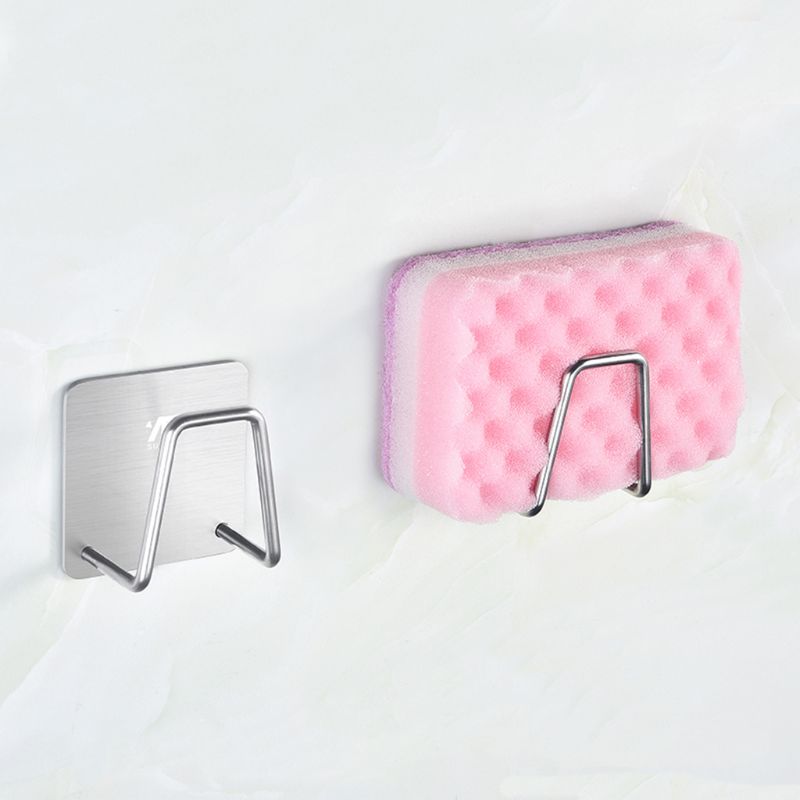 Stainless Steel Adhesive Sponge Holder Sink Caddy for Kitchen Bathroom Accessories