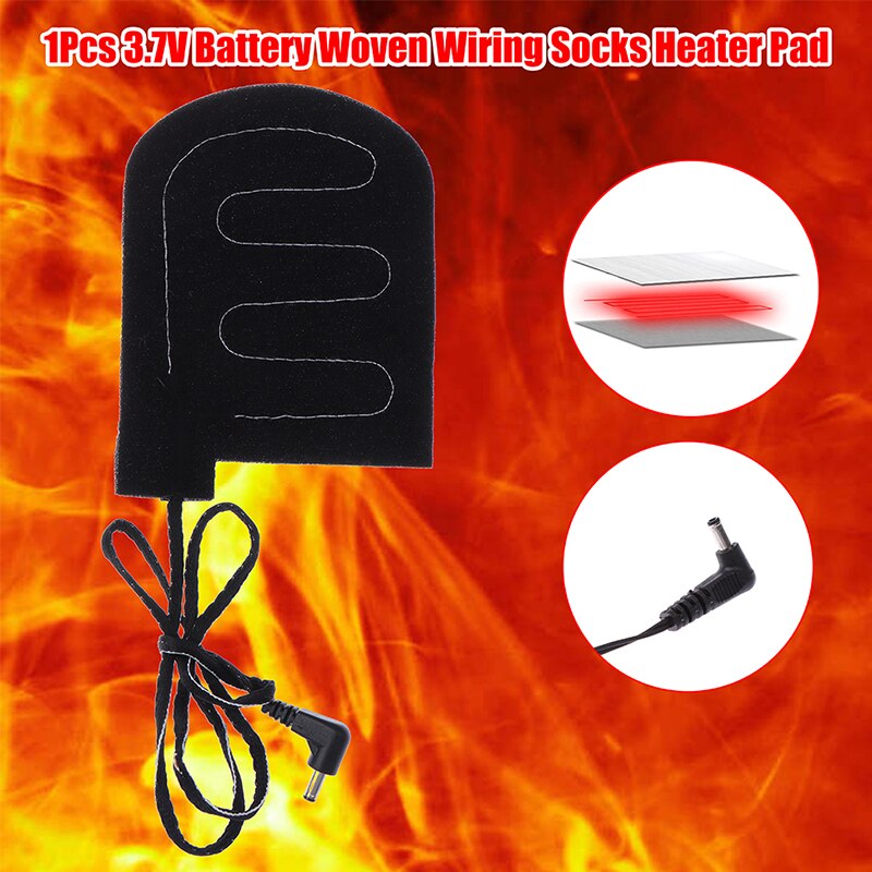 1Pcs Battery Powered Woven Socks Heater Pad Boot Feet Warmer Long Winter Outdoor