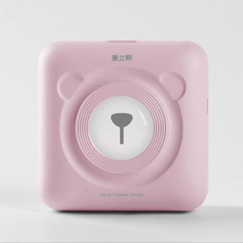 Imprimante poche Kawaii Portable Photo faux manuel étiquette thermique Mini imprimante matériel agenda Escolar Papelaria papeterie: Pink