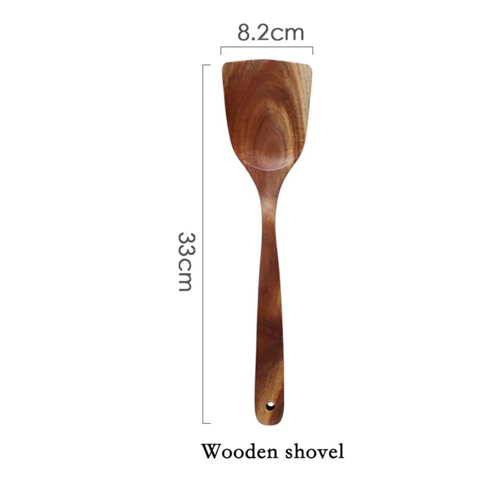 Thailand Teak Natürliche Holz Geschirr Löffel Schöpfkelle Dreher Lange Reis Sieb Suppe: hölzern Schaufeln