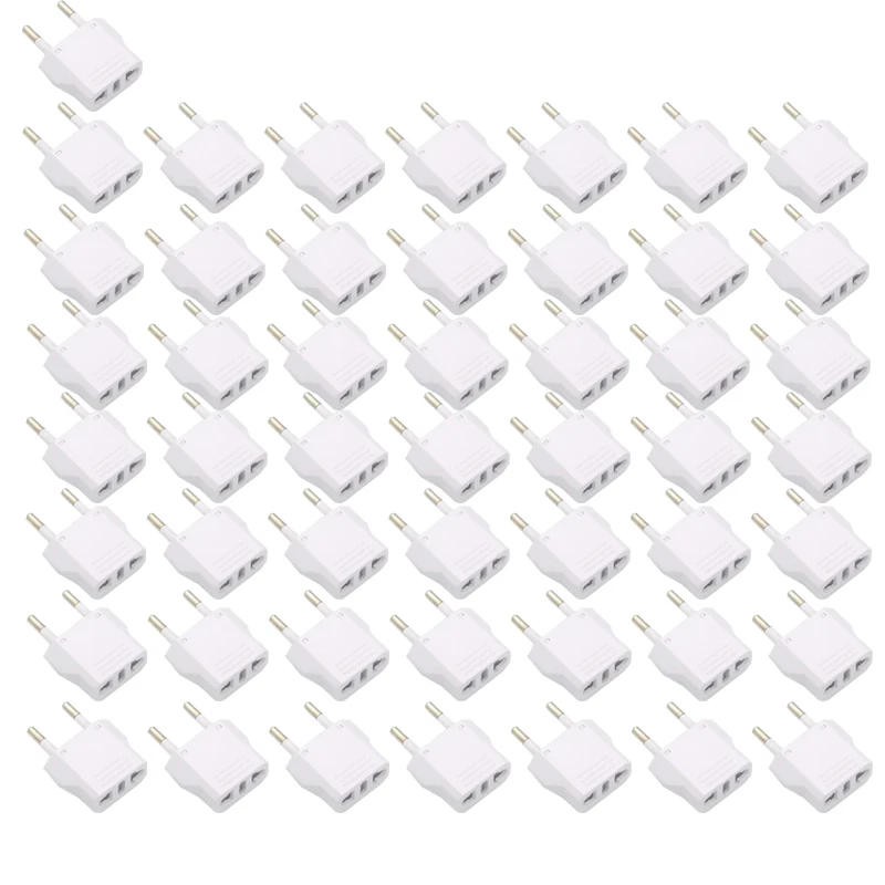 1-50 stk. eu-pluggadapter cn au jp usa til eu-pluggadapter reiseadapter elektrisk kr europluggkonverter strømuttak ac-uttak: Rød / Japan plugg