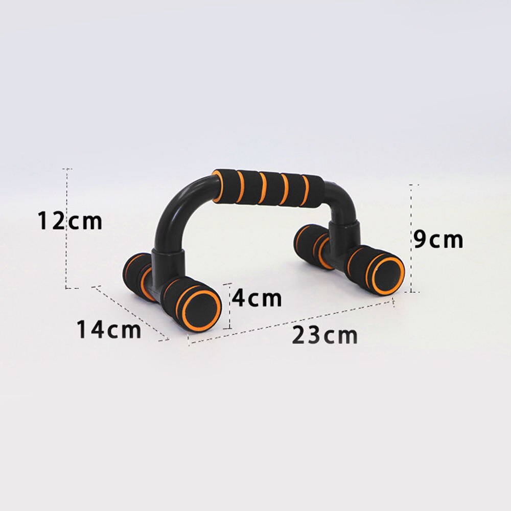 1 sett oransje og svarte push-ups treningsutstyr push up bars håndtak pushup stativer hjemmetreningsstudio fitness treningsskum stativ