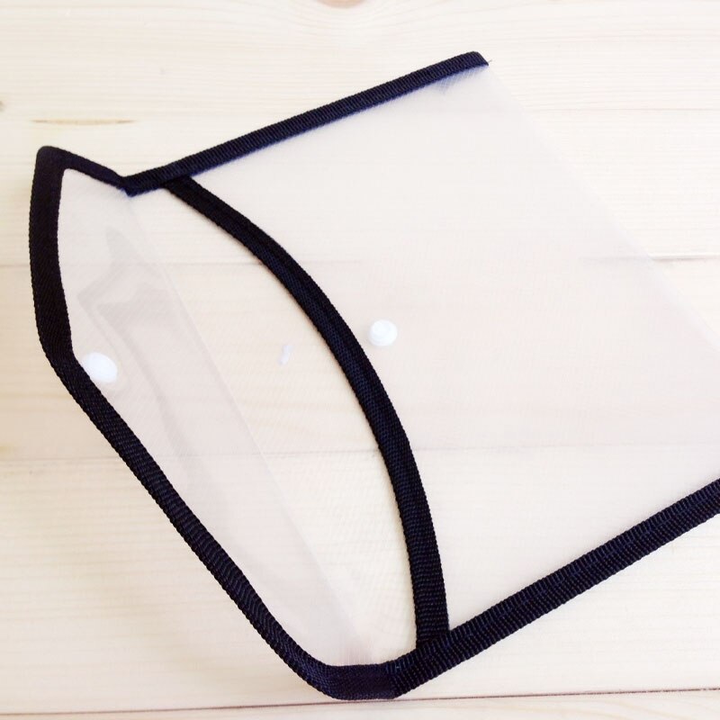 4pcs/Set Transparent Colorful Plastic A5 Capacity Document Document Card Holder Receive Bag Concise Filing Paper Storage Office