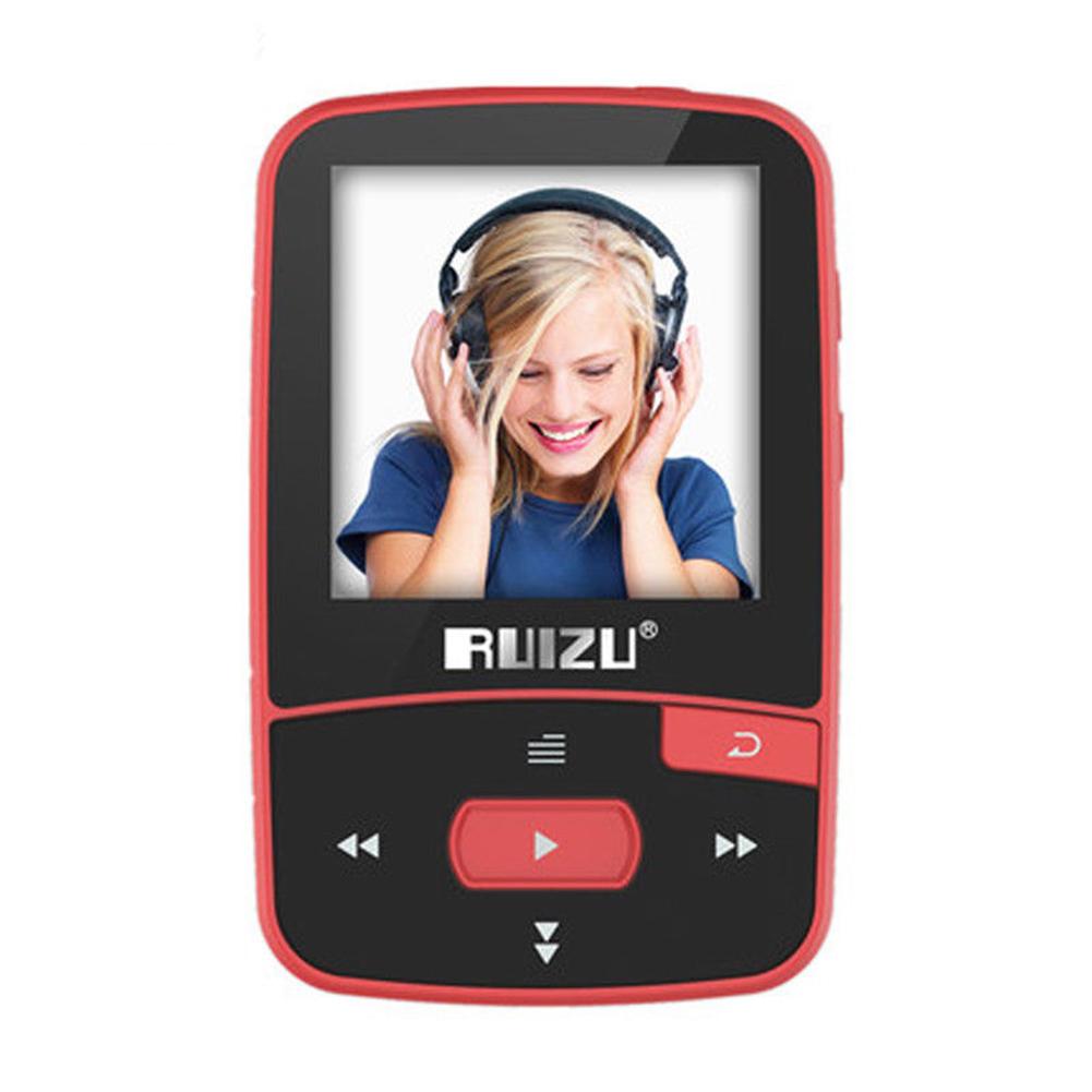 RUIZU-Mini reproductor Mp3 deportivo X50, 8Gb, para correr, música, con Radio FM/registro/E-Book, PK X06 X26