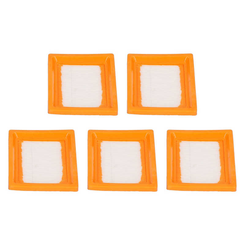 Cartucho de filtro de aire plano para cortacésped, elemento de filtración, paquete de 5 para generador de carburador para lavadora