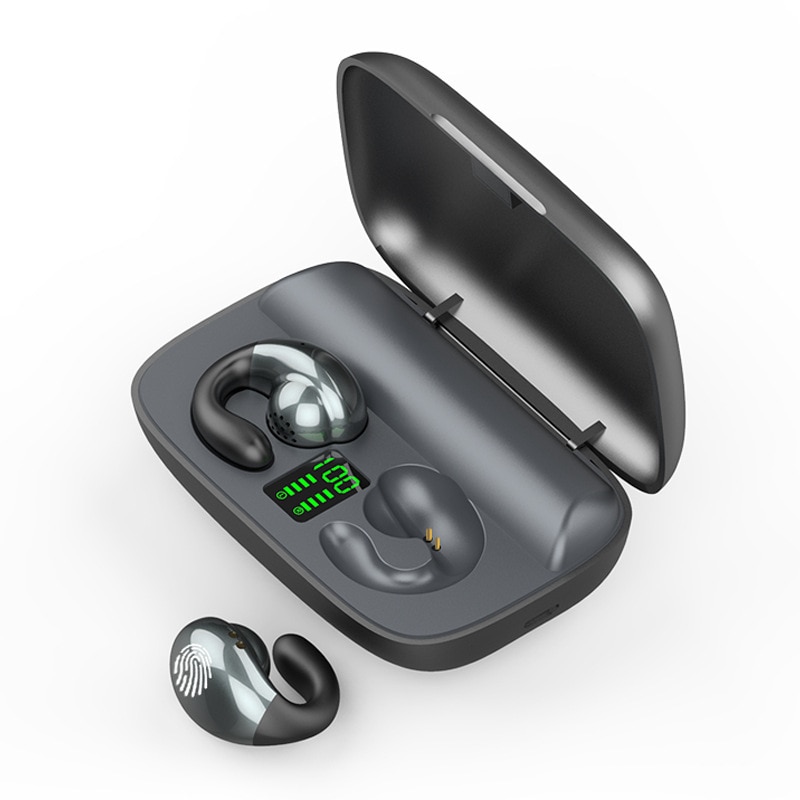 S19 Beengeleiding Draadloze Hoofdtelefoon Bluetooth 5.0 Oortelefoon Met Opladen Case 2200Mah Draadloze Sport Muziek Oordopjes Hoofd