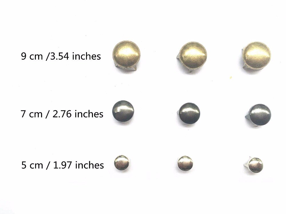 100 Pcs Ronde Dome Studs Metalen Klauw Kralen Nailhead Punk Klinknagels Met Spikes (9mm)