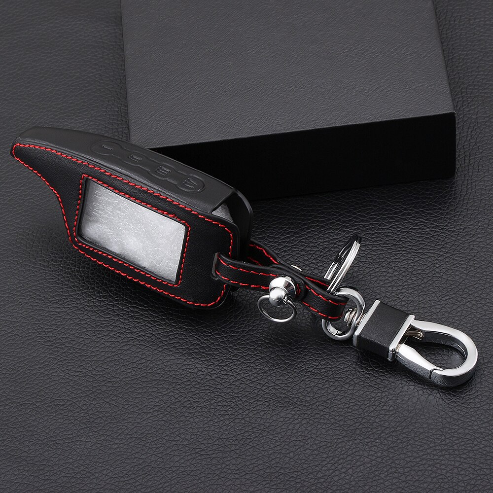 Leren hoesje voor scher khan magicar 5/6 leren hoesje voor scher khan magicar  m5 m6 alarm afstandsbediening sleutelhanger beschermhoes