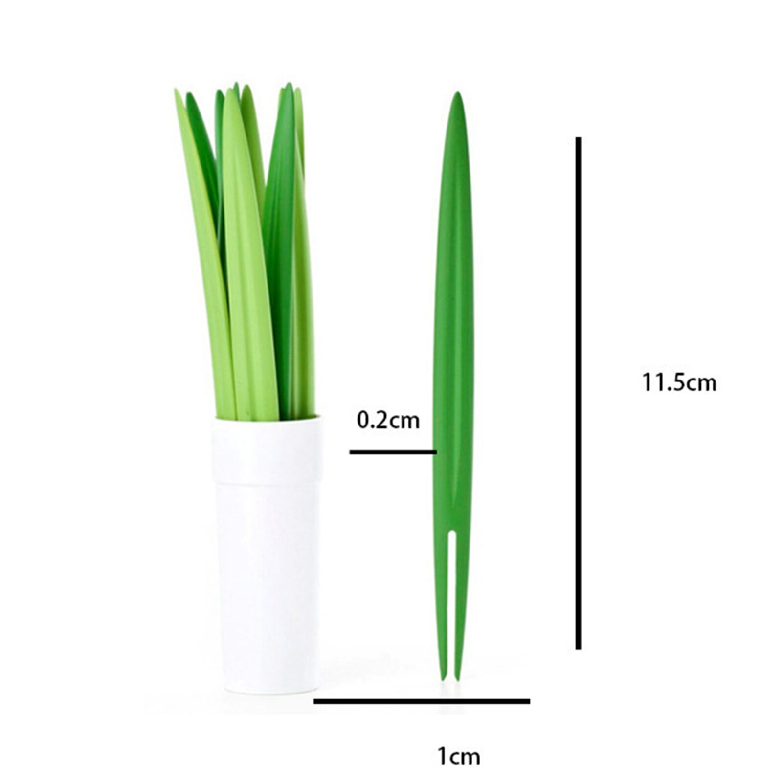 10 st bambu blad form plast frukt dessert gaffel cocktail dekor kök verktyg för aptitretare, desserter festverktyg