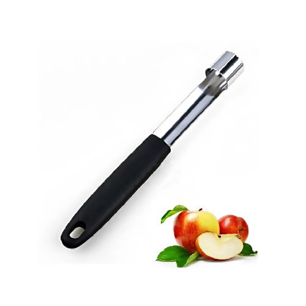 Descorazonador de peras de frutas de acero inoxidable, descorazonador de manzanas negro, cortador de cocina, novedad,
