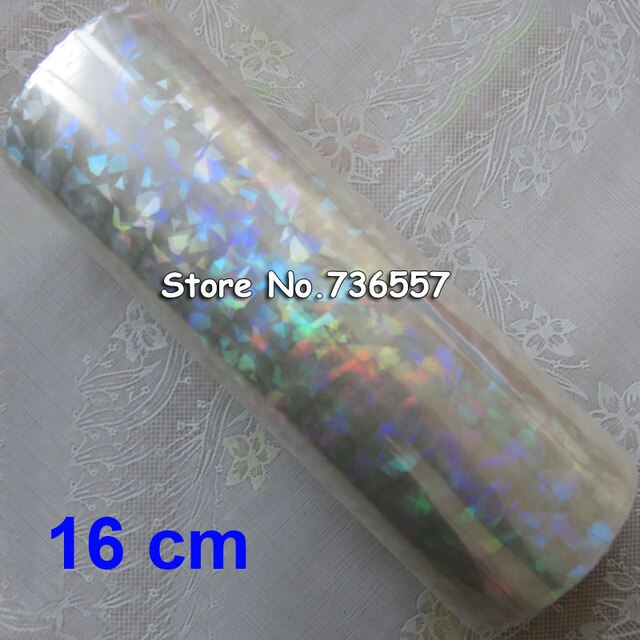 Heißprägefolie Papier Rolle Holographische folie transparent folie oder kunststoff 16cm x 120m Zerbrochen Glas: transparent Brille