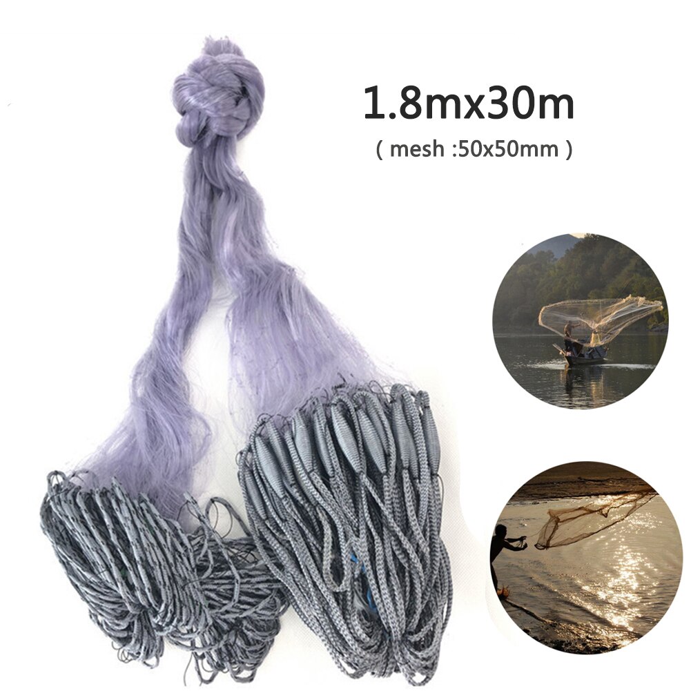 Winter Outdoor Fishing Gear Single Layer Nylon Finnish Net Fishing Net Sticky Mesh Catch Gillnet: mesh 50x50mm