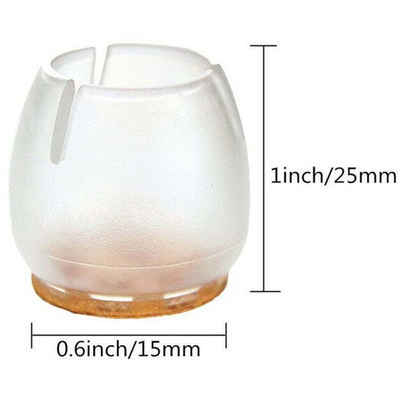 32Pcs Chair Leg Silicone Caps Pad Furniture Table Feet Cover Floor Protector(12-16mm)