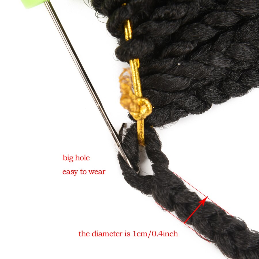 22 Strands Braiding Hair Crochet Hair Box Braids Ombre Synthetic Hair for Braid Hair Extensions Curly Ends