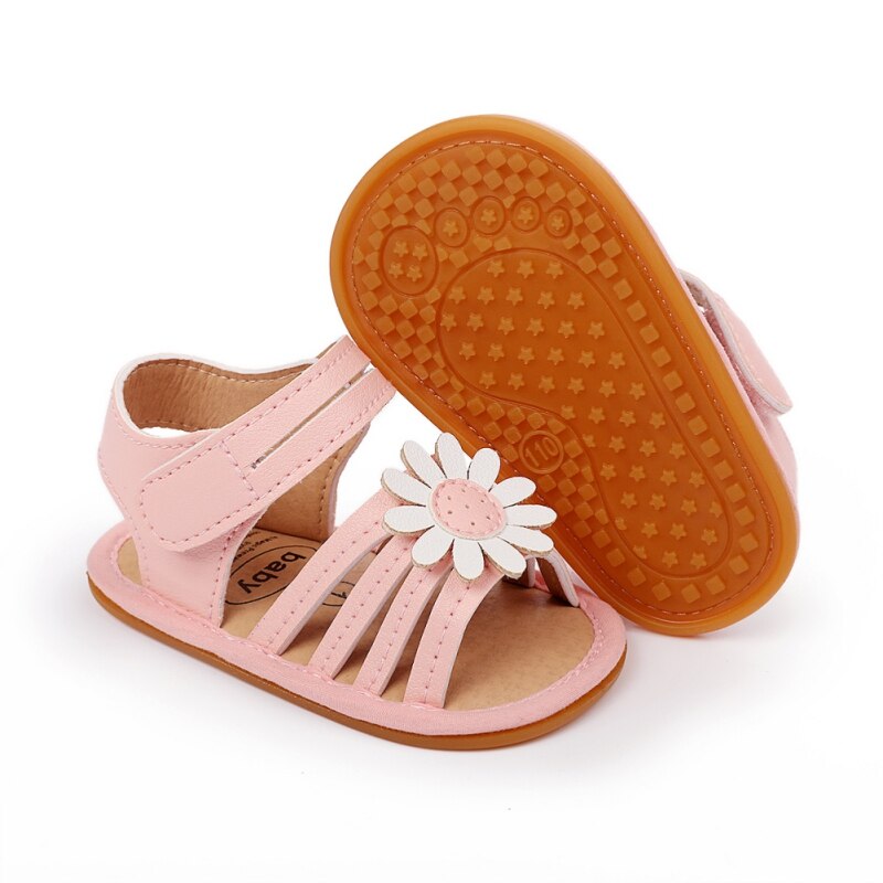 Sandaal Pasgeboren Baby Meisje Zomer Bloem Mode Zachte Zool Antislip Prinses Baby Schoenen Kinderen Strand Schoenen