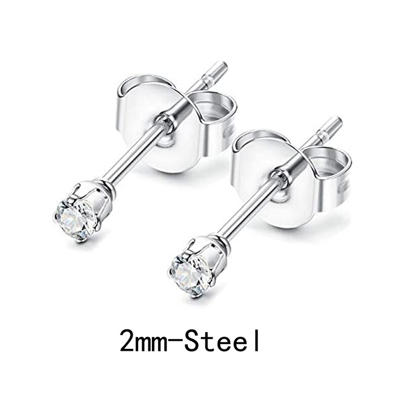 9 Paare/18 stücke edelstahl 2mm kleine ohrringe damen männer runde knorpel ohrringe einstellen: Stil B Stahl-1Paare