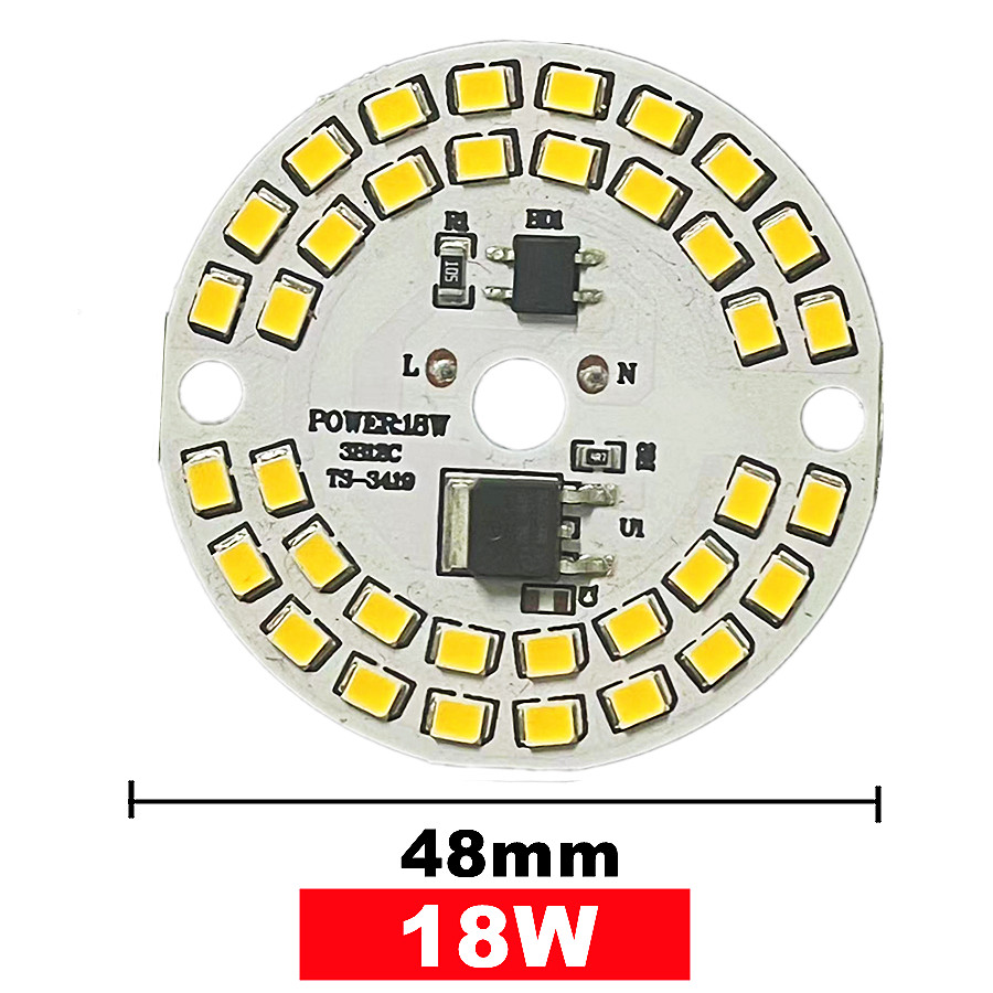 Puce LED pour ampoule 3W 5W 7W 9W 12W 15W SMD 2835 puces d'ampoule rondes LED perles lumineuses AC 220V-240V puce d'ampoule de projecteur d'éclairage: MULTI / 38W