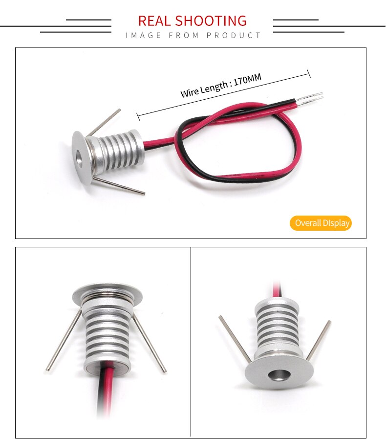 Spot stue loft indbygget led vinskabslampe 12v hullers lampe 1w indbygget lille spotlight mini miniature downlight
