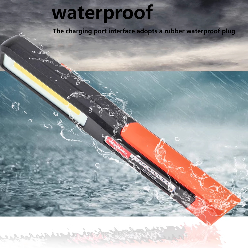 LED-Arbeitsleuchte mit Magnet, Wartungsbeleuchtung, Taschenlampe, Auto, Garage, Mechaniker, Lampe, Aufladen, COB, Auto-Wartungsleuchte mit Haken