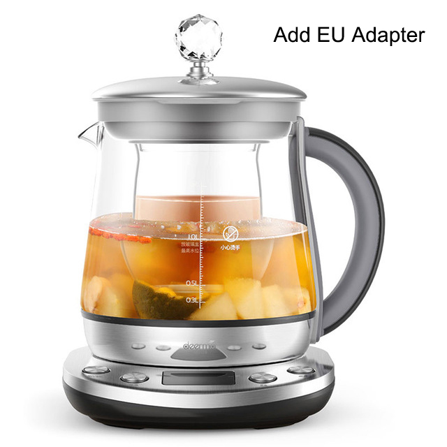 Xiaomi Deerma Elektrische Wasserkocher 1,5 L Gesundheit Topf 304 Edelstahl Multifunktions Duftenden Tee Wasserkocher Wasserkocher: hinzufügen EU Adapter