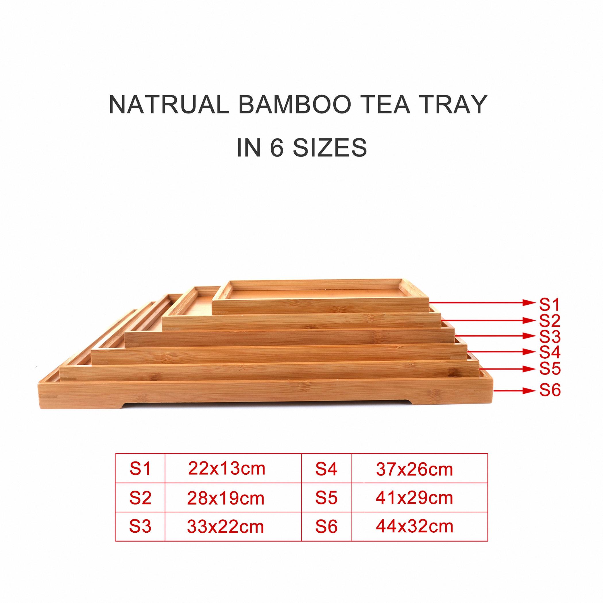 Classic All Natural Bamboo Serving Tea Tray Vegetable Fruit Tray Table