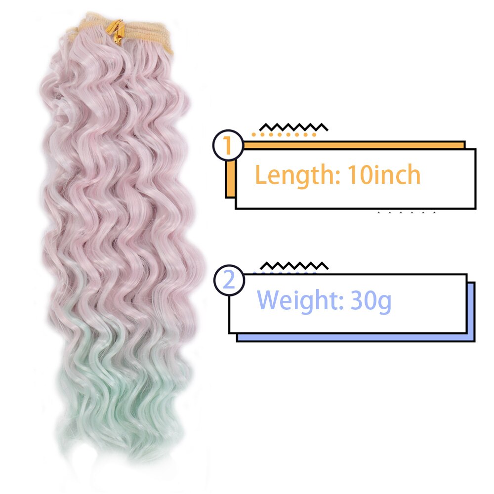 Cataleya Very Beautiful Bjd Doll Curly Wigs DIY High Temperature Fiber 25*100cm Hair 15 Color