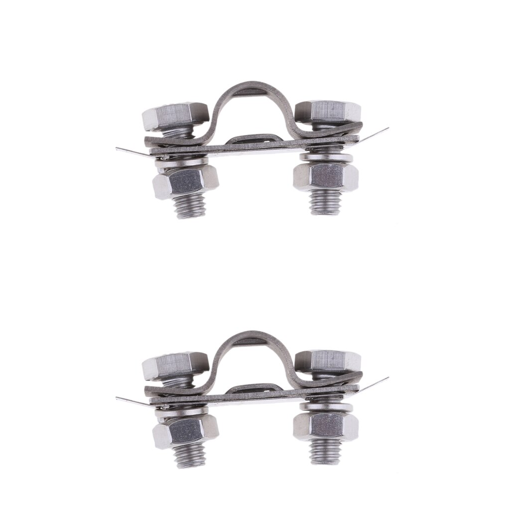 2Pcs 304 Stainless Steel Control Cable Clamp Boat Marine Parts U Shaped