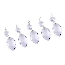24pc Clear Crystal Paard Ogen Kroonluchter Glas Lamp Prisma Deel Suncatcher 38mm