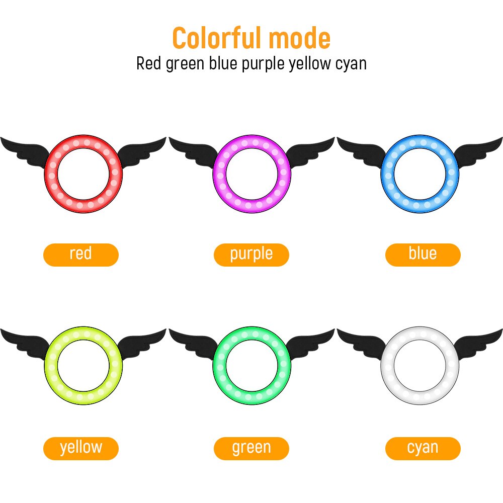 5 Inch Dimbare Selfie Rgb Led Ring Licht Foto Ring Make Statief Light Real Time Video Dimbare Voor Selfie Fotografie