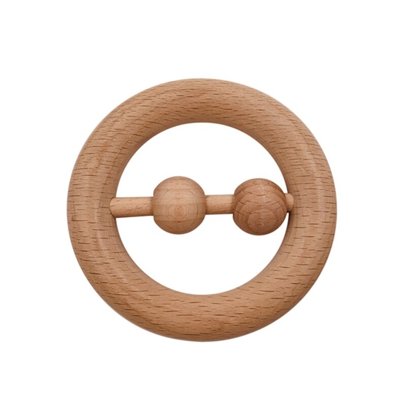 Baby Bijtring Houten Ring Wolken Rammelaar Verpleging Kauwen Kinderziektes Speelgoed Armband Molaire Fopspeen Douche Voor Pasgeboren Baby: C2004