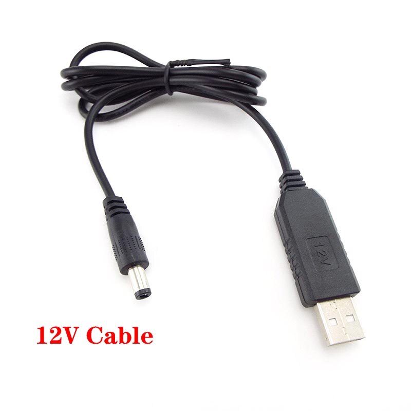 5v 9v 12v skriv en usb power boost line dc step up modul usb converter adapter kabel 5.5mm*2.1mm stik jack strømkabel stik: 12v kabel