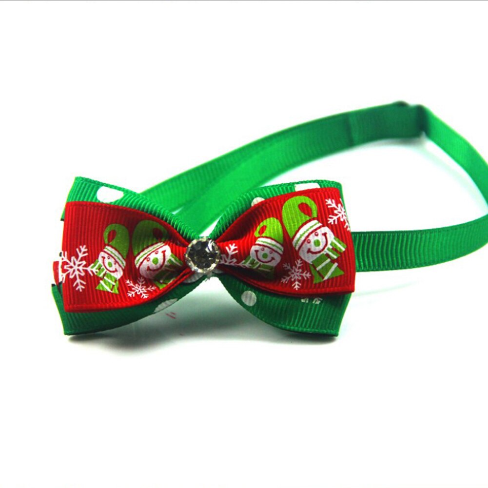 1Pc Kerst Verstelbare Kat Hond Kraag Katten Hond Vlinderdas Huisdier Nekkoord Kat Hond Grooming Accessoires Puppy kat Ketting: red green1