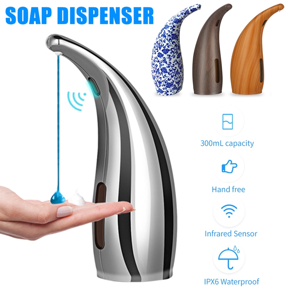 300ml Automatic Soap Dispenser Touchless Liquid Shampoo Shower Gel Lotion Auto Dispenser Infrared for Bathroom Washroom Hotel