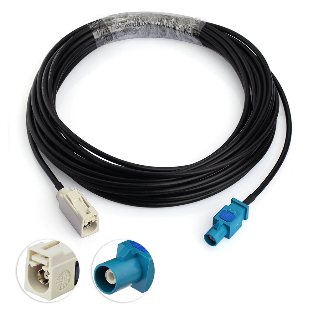 Superbat Car Multi-band Combined Antenna DAB+GPS+FM Radio Amplified Shark Fin Roof Mount Fakra 5m Cable for Alpine Ezi-DAB